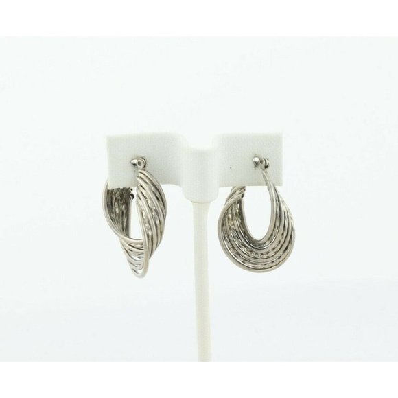 Sterling Silver Hoop Earrings - Picture 1 of 8